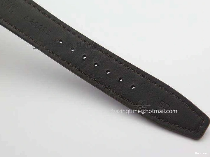 MIROTIME 0126 ModernLook Portuguese IW371445 ZF 1:1 Best Edition SS White Dial Gold Markers On Brown Leather Strap A79350 V 7269